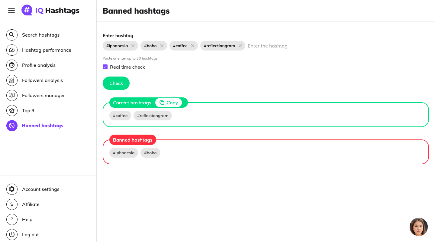 iq hashtags 2 0 banned hashtags