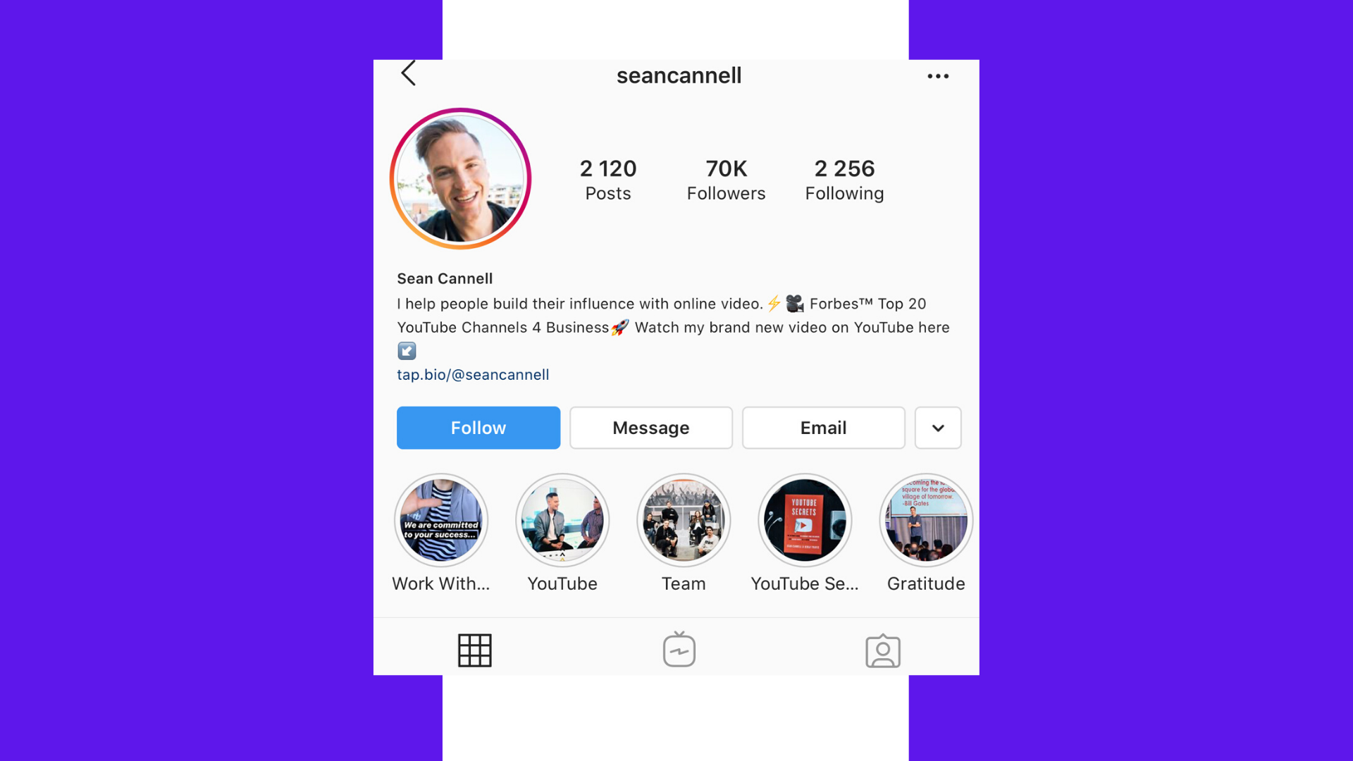 instagram bio instagram audit