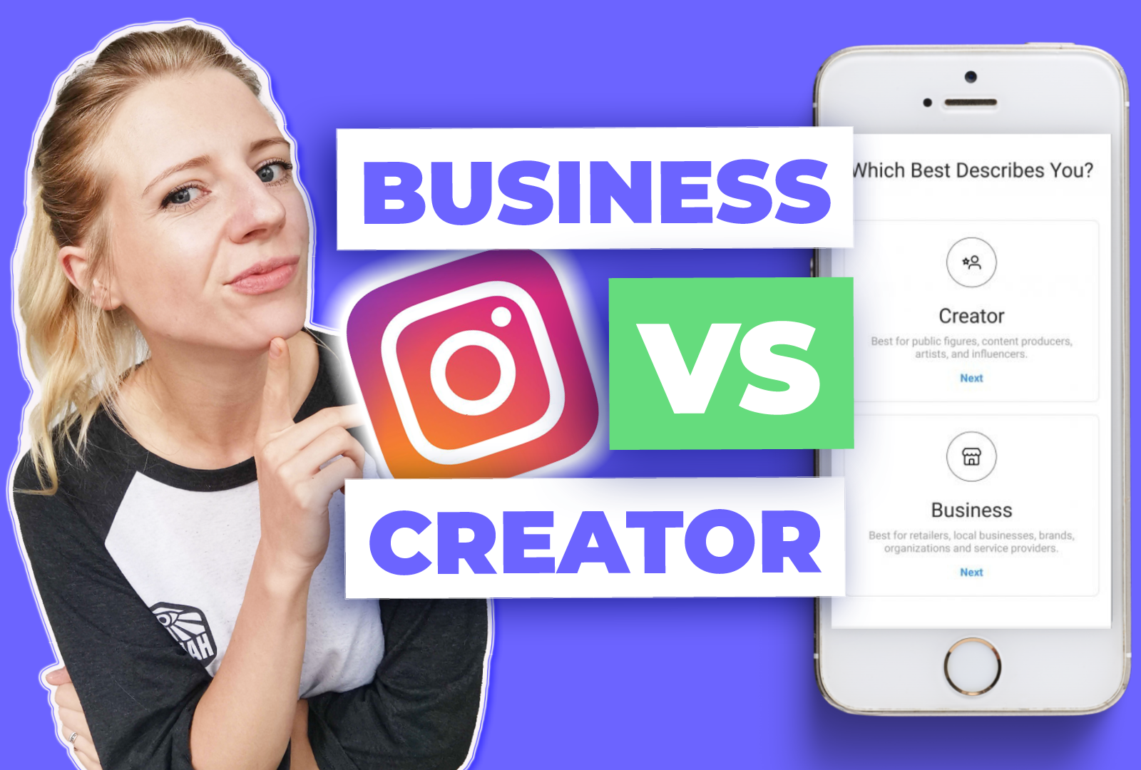 What is the difference between a business account and a creator account