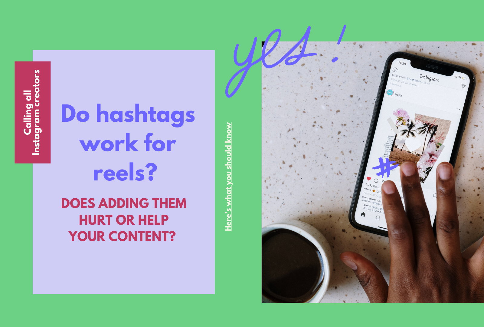 Are hashtags for reels important? Does adding them hurt or help your