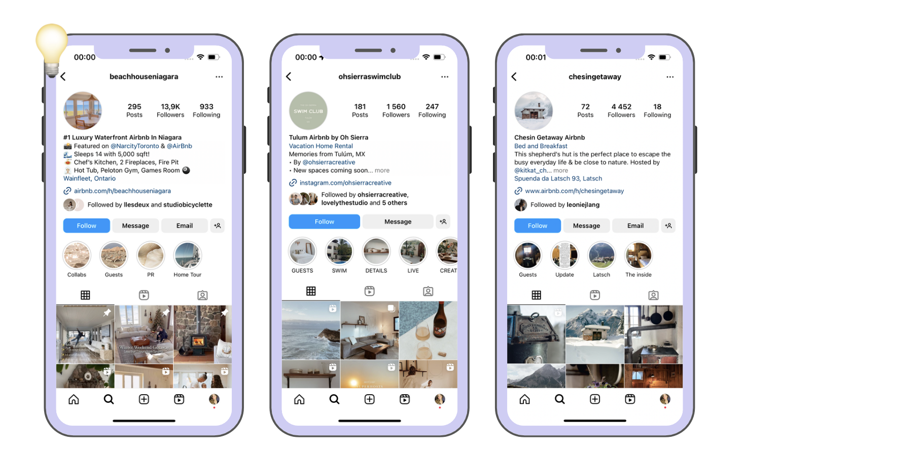 examples of best Airbnb marketing strategies on instagram